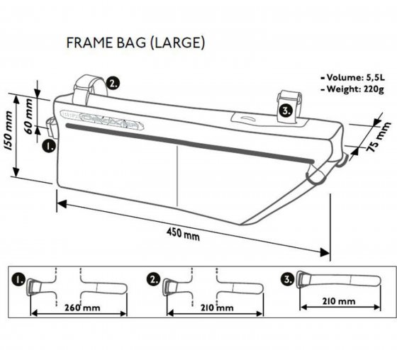 Rahmentasche Discover, grau 