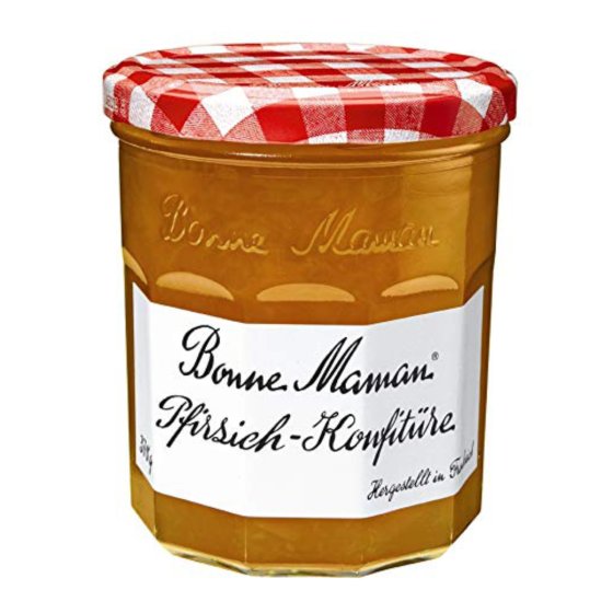Bonne Maman Pfirsiche Französische Konfitüre aus reifen Früchten 370g 