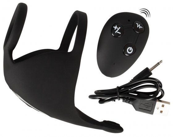 Hodenvibrator Cock ring with RC ball massager 