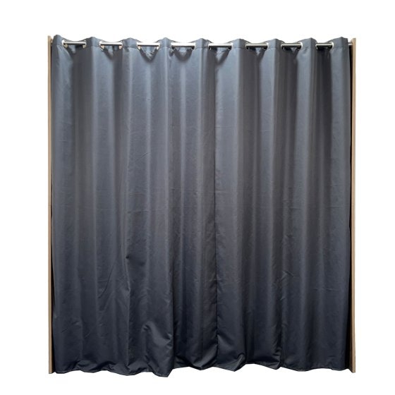 Offene Garderobe mit Vorhang Artisaneiche 