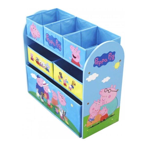 Peppa Pig Aufbewahrungsregal Kinder 3-stöckig mit Boxen 