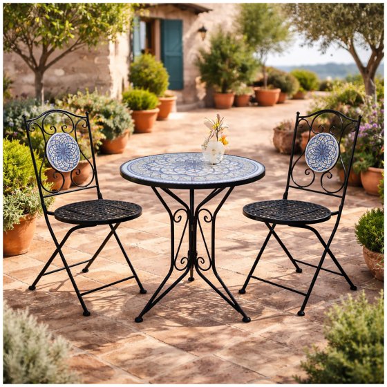 Gartentisch Metall Schwarz Byzanz 