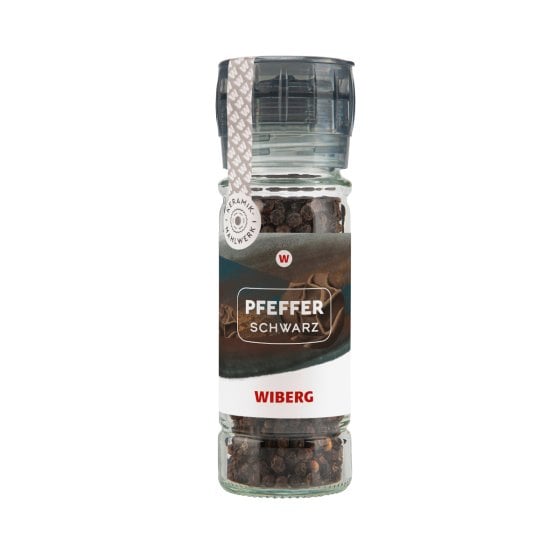 Wiberg Gewürzmühle Pfeffer schwarz ganz leicht würzigem Aroma 55g 