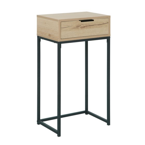 Konsolentisch Cedrik 40 cm mit Schublade Artisaneiche-Schwarz 