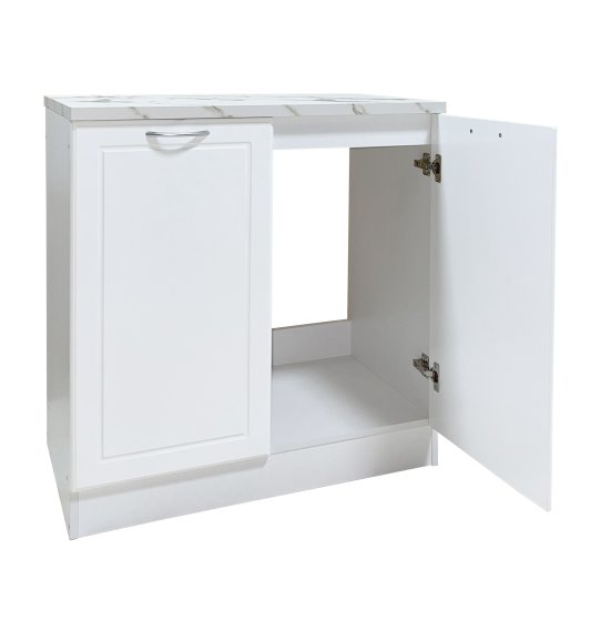 Spülenunterschrank Jenna Country Weiß 80 cm 