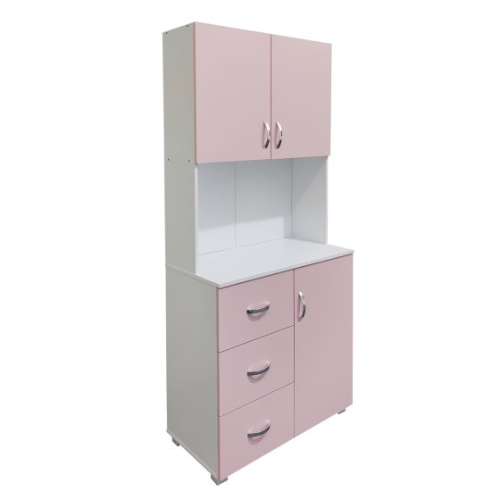 Badschrank Rosa Weiß 