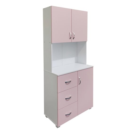 Küchenschrank Blanca Rosa Weiß 