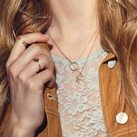 Anhänger mit Kette 925/- Sterling Silber vergoldet 