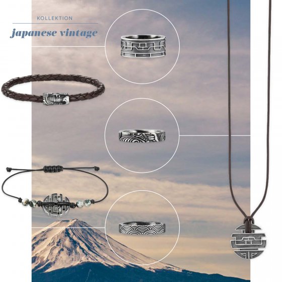 Anhänger mit Kette 925/- Sterling Silber oxidiert Wellen 