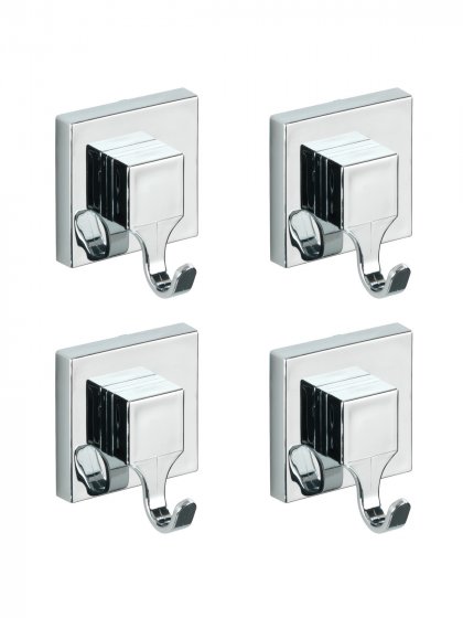 Vacuum-Loc® Haken-Set eckig, 2 x 2 Stück, 2 x 2er Set, Befestigen ohne bohren