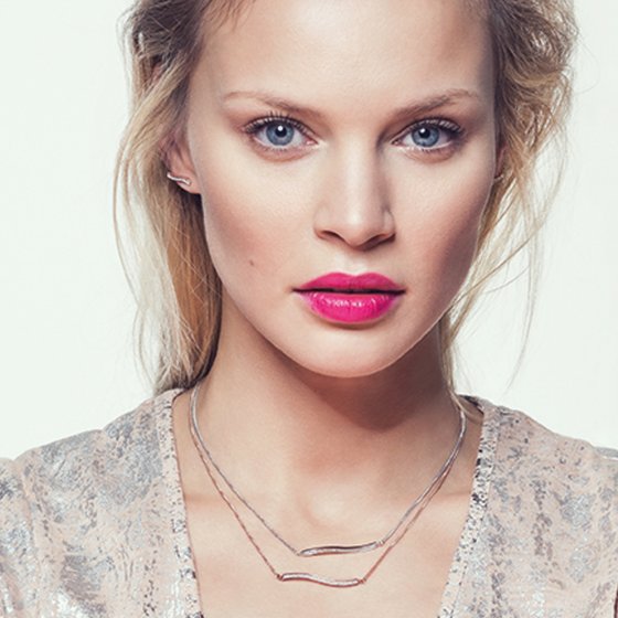 Collier 925/-Sterling Silber vergoldet Topas 