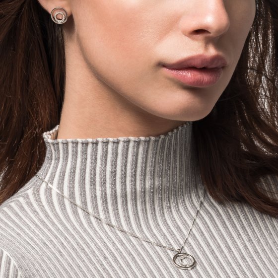 Anhänger mit Kette 925/-Sterling Silber vergoldet Topas 