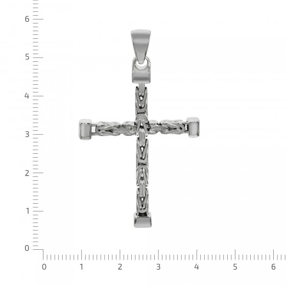 Anhänger Silber 925 Kreuz-Motiv Königskette poliert 52mm 