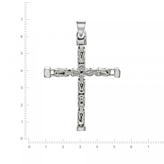 Anhänger Silber 925 Kreuz-Motiv Königskette poliert 62mm 