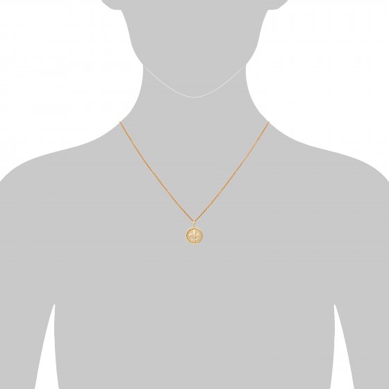 Halskette Gold 375 mit Lilien-Motiv 42/45cm lang 