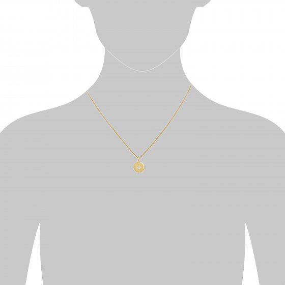 Halskette Gold 375 mit Kompass-Motiv 42/45cm lang 