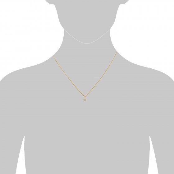 Halskette Gold 585 mit Stern-Motiv und Brillant 0,005ct. 