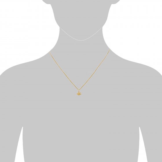 Halskette Gold 585 mit Tauben-Motiv 42/45cm lang 