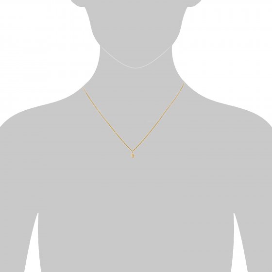 Halskette Gold 585 mit Blatt-Motiv 42/45cm lang 