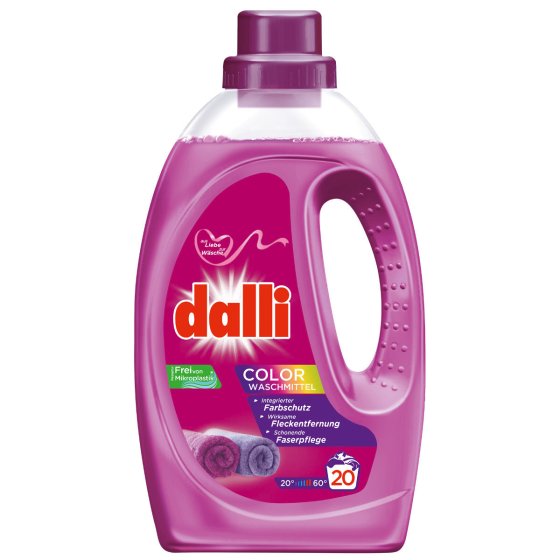 Dalli Color Waschmittel mit Leuchtkraft Formel 20WL 1100ml 3er Pack 
