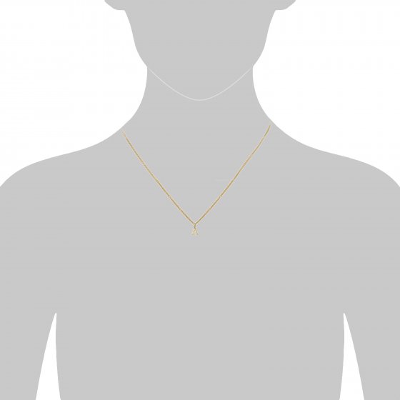 Halskette Gold 375 mit Anhänger 42/45cm lang Buchstabe A 