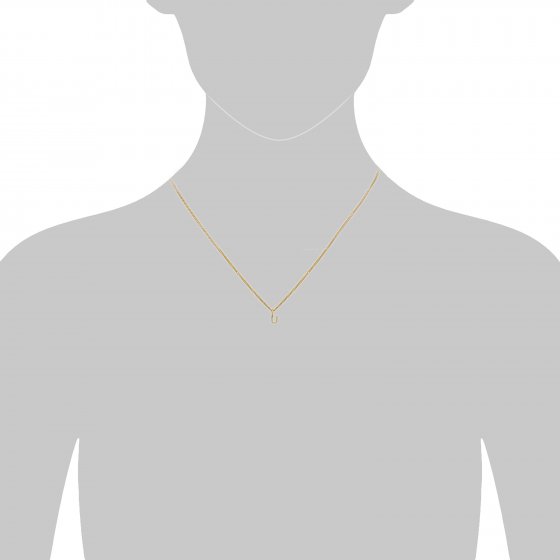 Halskette Gold 375 mit Anhänger 42/45cm lang Buchstabe U 