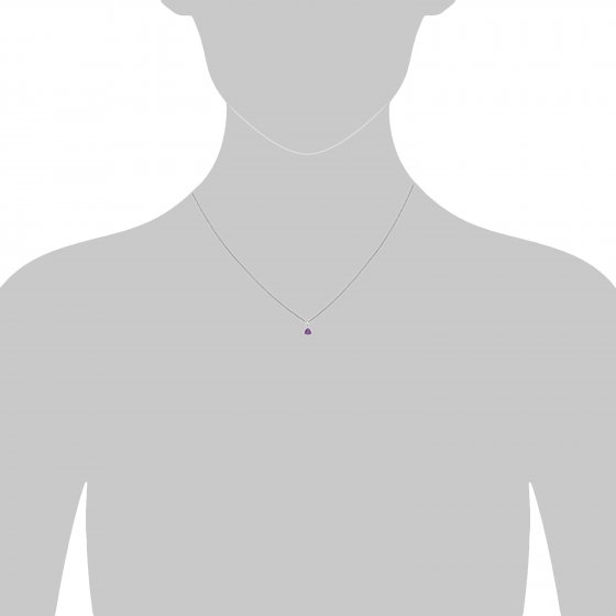 Halskette 585 Gold mit echtem Amethyst 42/45cm lang 