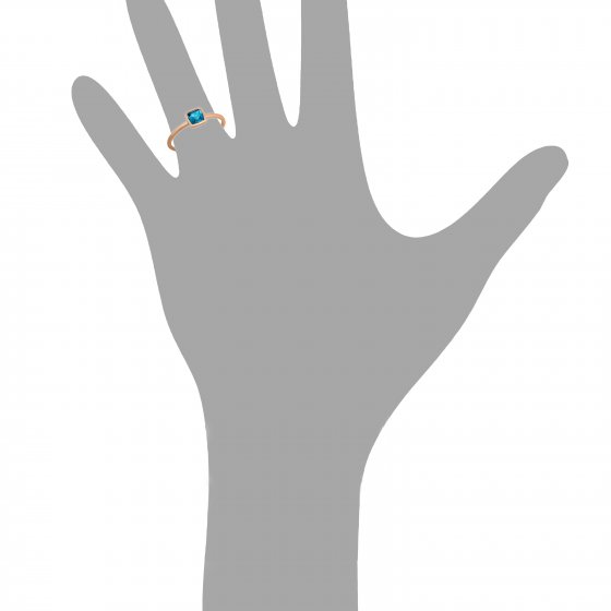 Ring 585 Gold Roségold mit Blautopas (beh.) 