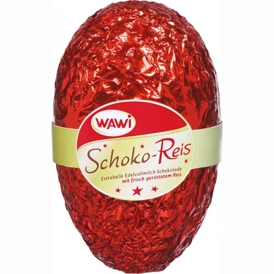 WAWI Schoko Reis Zapfen aus heller Edelvollmilch Schokolade 90g 