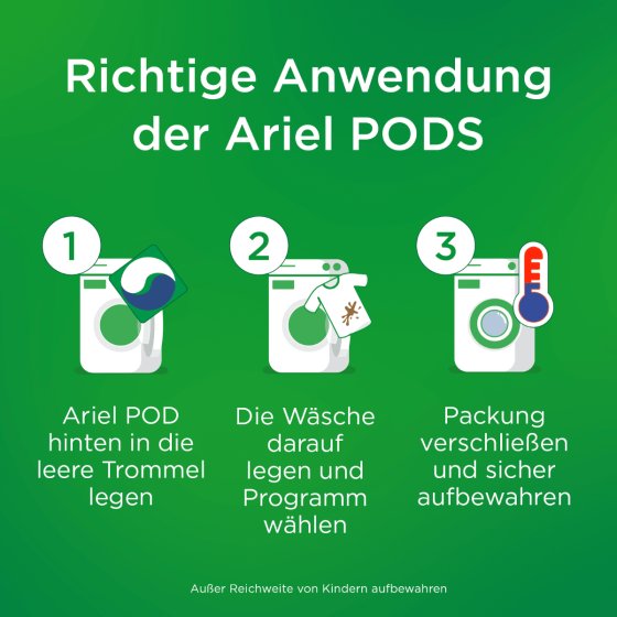 Ariel All in 1 Pods Universal Vollwaschmittel für 30 Waschladungen 