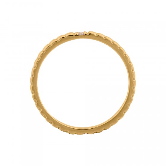 Ring 925/- Sterling Silber vergoldet Herzen Zirkonia Stacking 