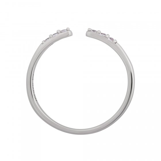 Ring 925/- Sterling Silber rhodiniert offen Zirkonia Stacking 