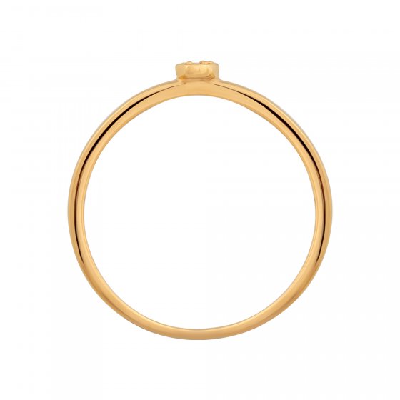 Ring 925/- Sterling Silber vergoldet Hexagon mit Zirkonia Stacking 