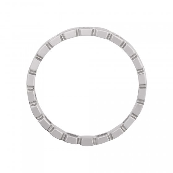 Ring 925/- Sterling Silber rhodiniert Hexagon Cut Outs Stacking 