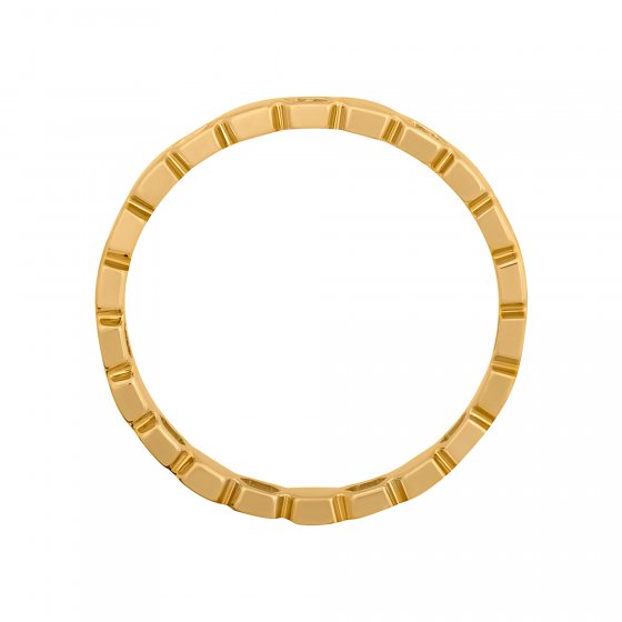 Ring 925/- Sterling Silber vergoldet Hexagon Cut Outs Stacking 