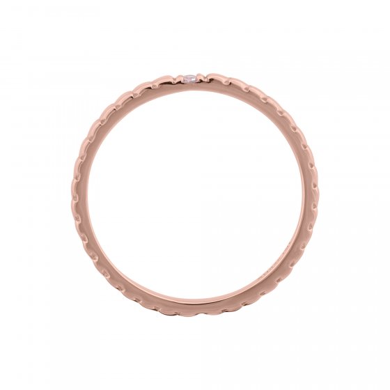 Ring 925/- Sterling Silber rosévergoldet Herzen Zirkonia Stacking 