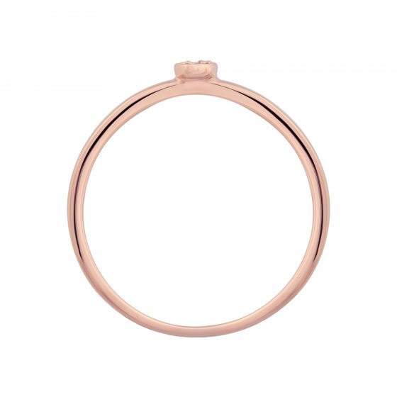 Ring 925 Sterling Silber vergoldet rot Hexagon Zirkonia Stacking 