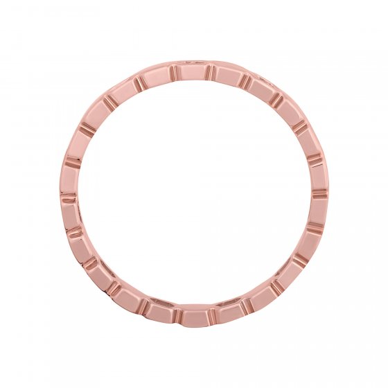 Ring 925/- Sterling Silber rosévergoldet Hexagon Cut Outs Stacking 