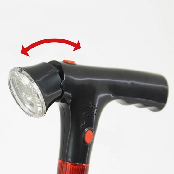 Sicherheits-Gehstock mit Lampe