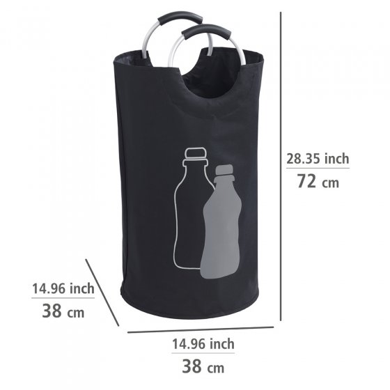 Flaschensammler Mod. Jumbo Schwarz, Multifunktionstasche, 69 l 