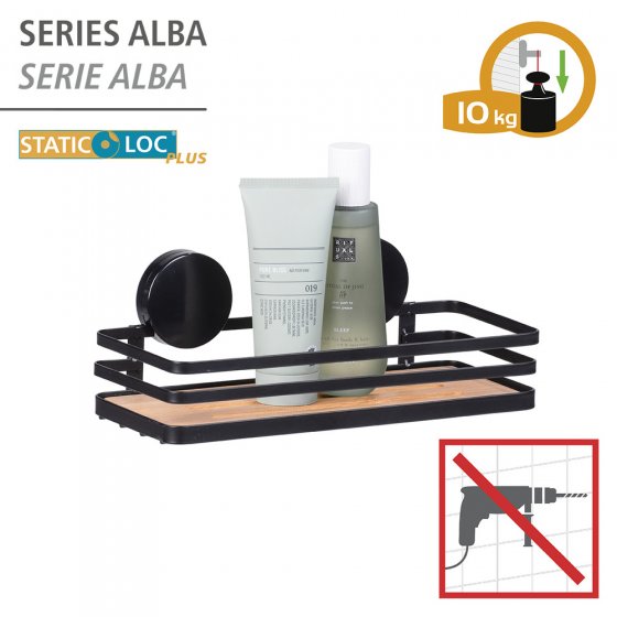 Static-Loc® Wandablage Mod. Alba, Badezimmerablage 