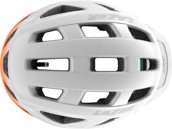 Fahrradhelm  Cerro KinetiCore, White Flash Orange 