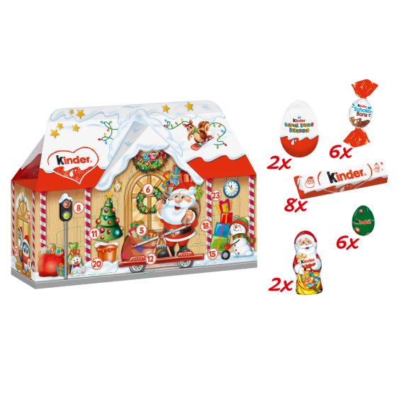 Kinder Adventskalender 3D Haus mit 24 kinder Schokoladen 234g 