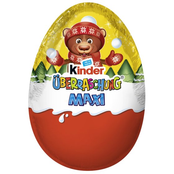 Überraschung Maxi Ei aus Vollmilchschokolade mit Figur 100g 6er Pack 