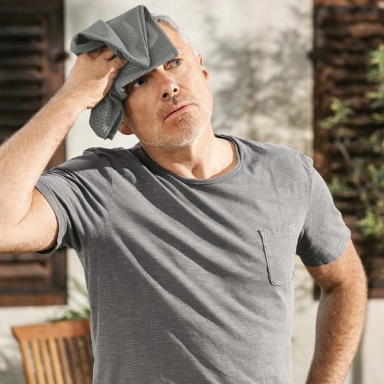 Kühlhandtuch 2er Set blau/grau 