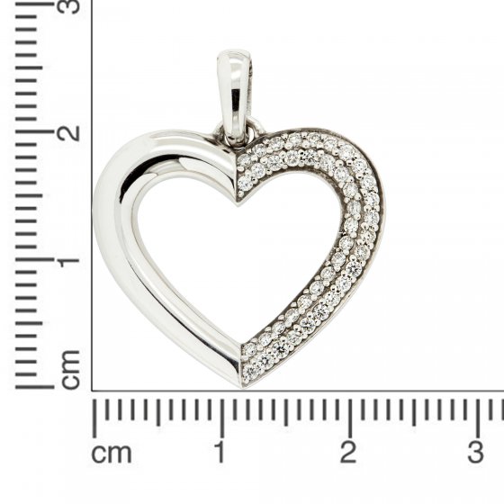 Anhänger Gold 585 Herz mit 41x Brillant zus. 0,33ct. 
