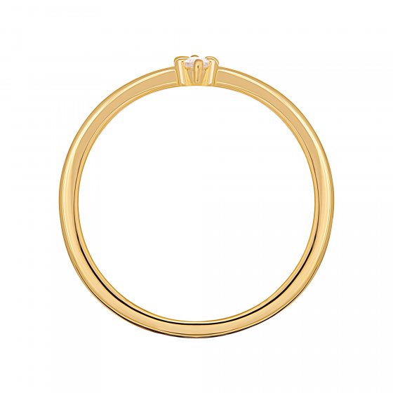 Ring 925 Silber vergoldet mit Zirkonia 