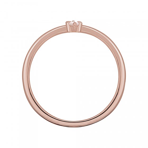 Ring 925 Silber rosévergoldet mit Zirkonia 