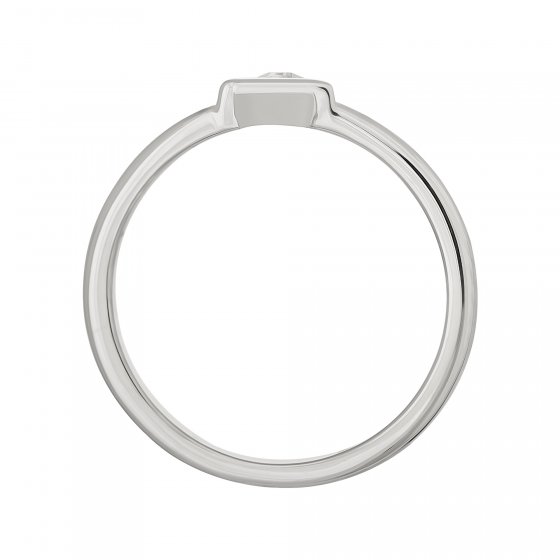 Ring 925 Silber rhodiniert mit Zirkonia Dreieck 