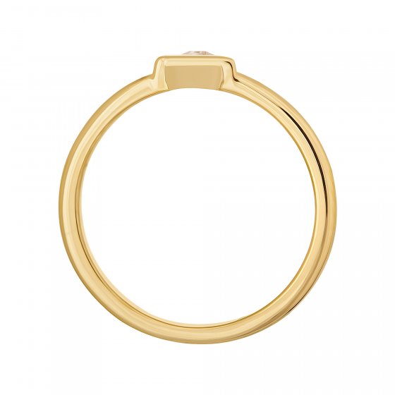 Ring 925 Silber vergoldet mit Zirkonia Dreieck 